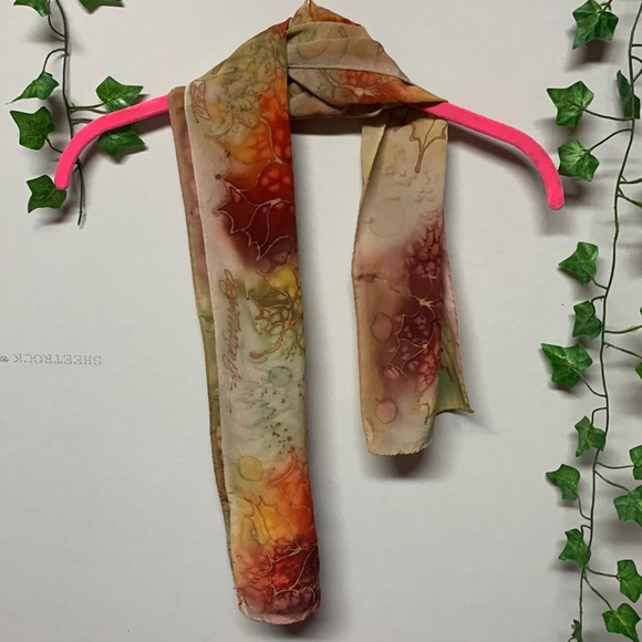 Fall Themed Silk Scarf - Picture 2 of 2